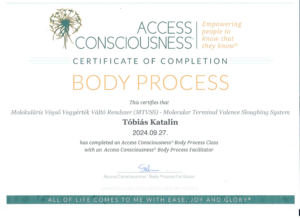 Body process oklevél